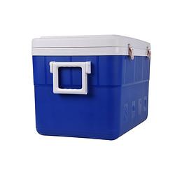 Foto van Koelboxen blauw voor camping 45 liter auto koelbox draagbare 50x39x38 cm mini kleine koelboxen