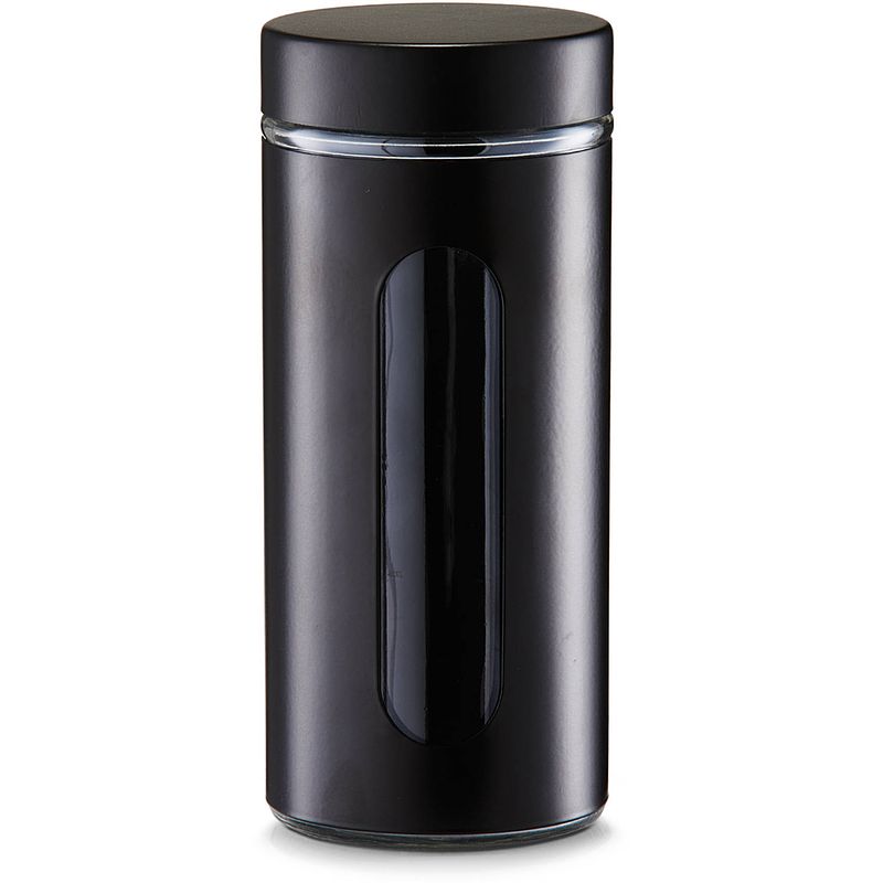 Foto van Zeller - storage glass, 1200 ml, black