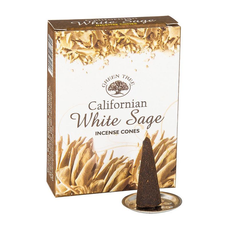 Foto van Wierookkegeltjes californian white sage - 10 stuks