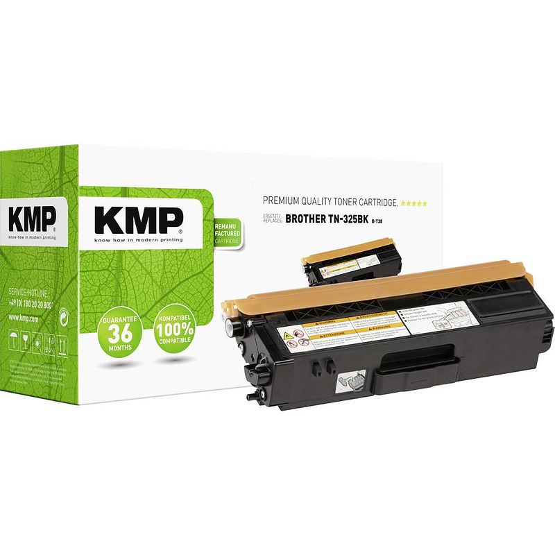 Foto van Kmp compatibel toner b-t38 vervangt brother tn-325bk, tn325bk zwart