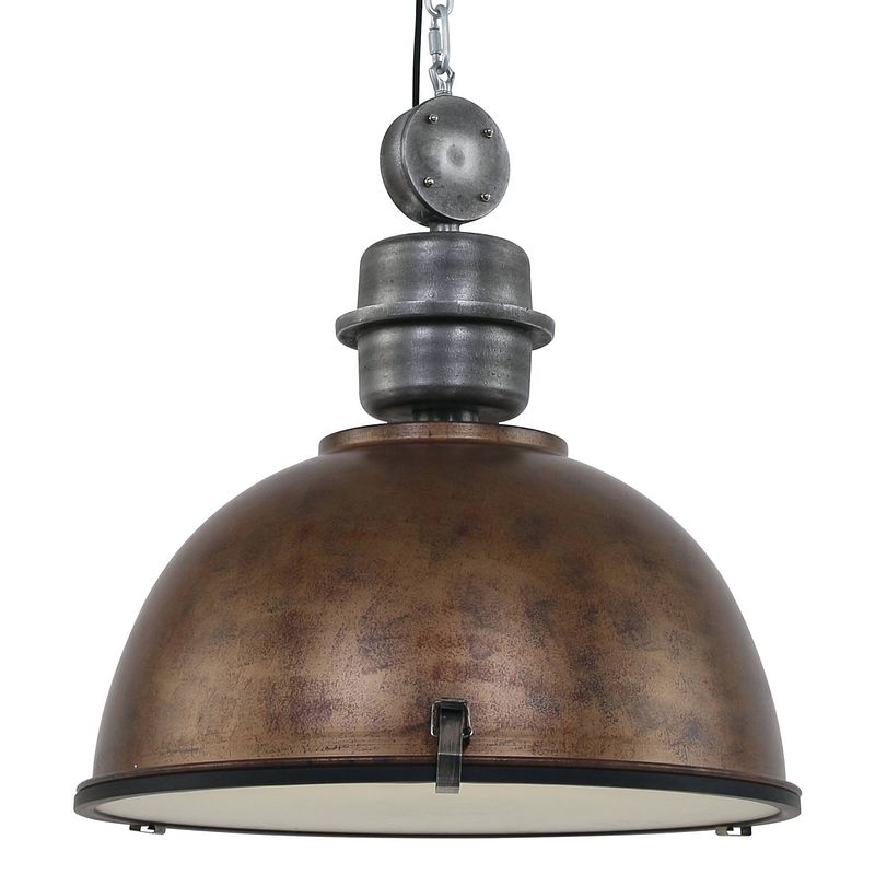 Foto van Industriële hanglamp - steinhauer - glas - industrieel - e27 - l: 52cm - voor binnen - woonkamer - eetkamer - bruin