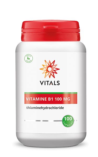 Foto van Vitals vitamine b1 100mg capsules