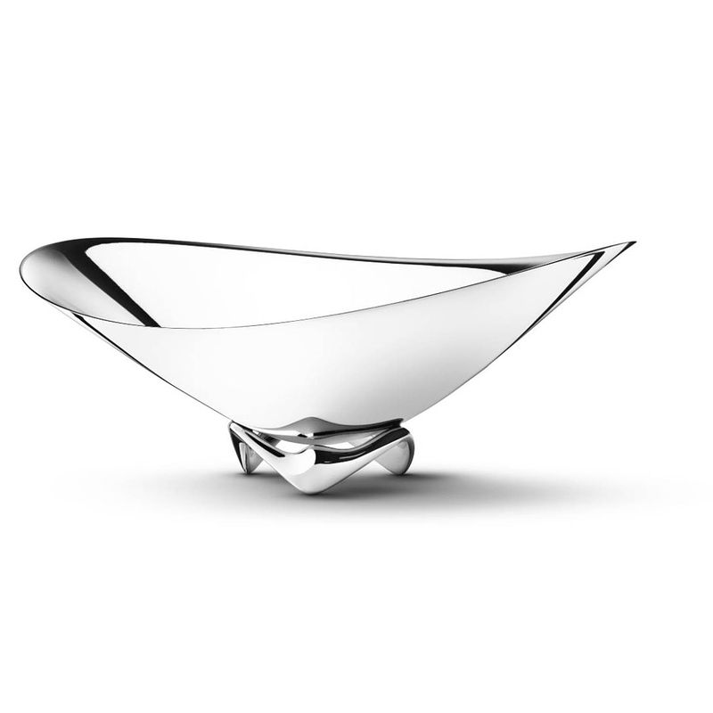 Foto van Georg jensen schaal henning koppel wave 42 x 16,9 cm rvs zilver