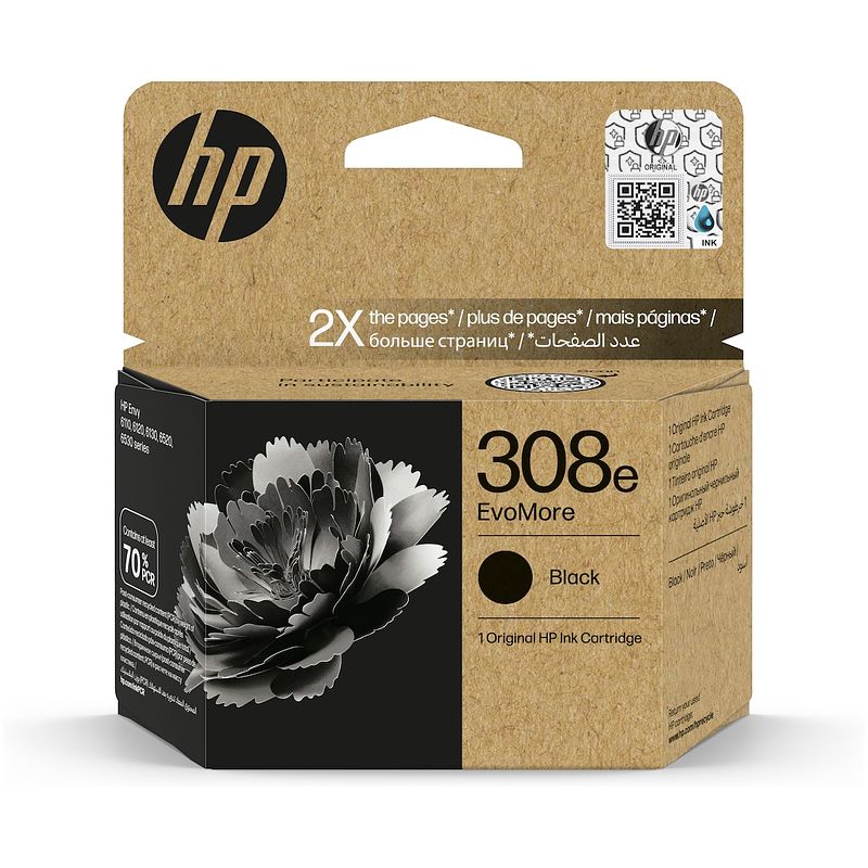 Foto van Hp 308e evomore cartridge inkt zwart