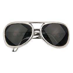Foto van Elvis model verkleed zonnebril zilver - verkleedbrillen