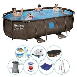 Foto van Bestway power steel swim vista ovaal 427x250x100 cm - zwembad super deal