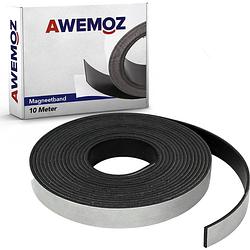 Foto van Awemoz magneetband met plakstrip - 10 meter lang - magneetstrip - magneet tape - magnetisch tape - zelfklevend - zwart