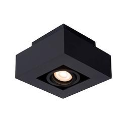 Foto van Lucide xirax - plafondspot - led dim to warm - gu10 - 1x5w 2200k/3000k - zwart