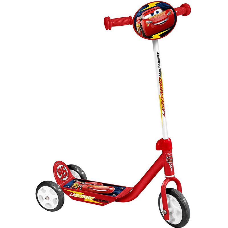 Foto van Disney kinderstep cars 3-wiel kinderstep jongens voetrem rood