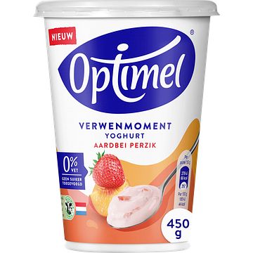 Foto van Optimel verwenmoment yoghurt aardbei perzik 1 x 450g bij jumbo