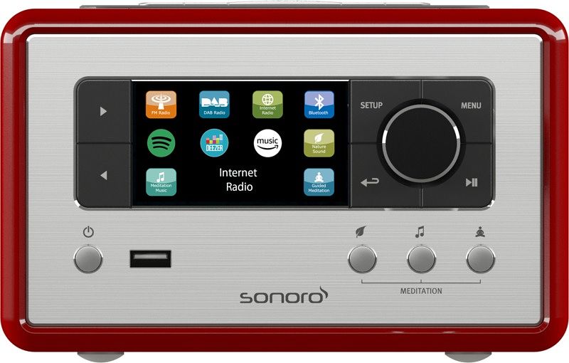 Foto van Sonoro relax 810 v2 hybride radio rood