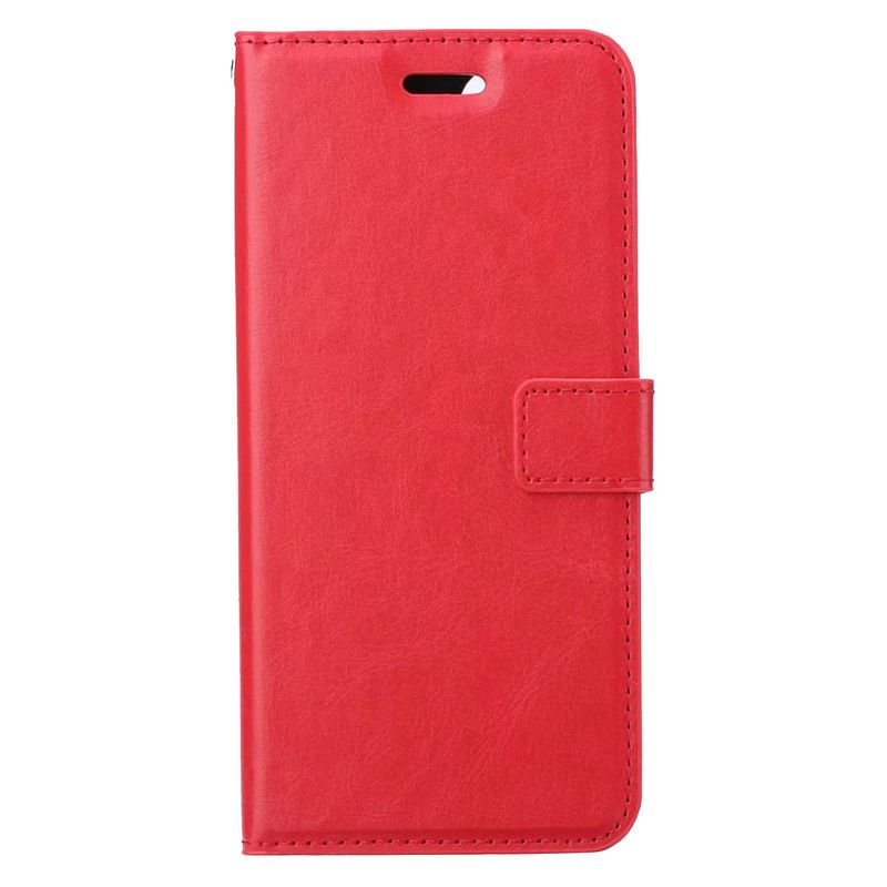 Foto van Basey xiaomi 12 hoesje bookcase hoes flip case book cover - xiaomi 12 hoes book case hoesje - rood