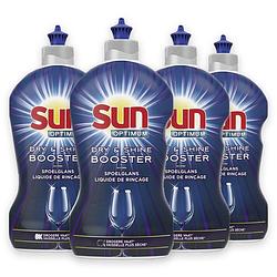Foto van Sun - glansspoelmiddel voor vaatwasser - optimum - dry & shine booster - 4 x 450 ml - voordeelverpakking