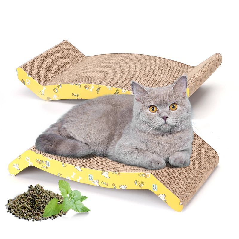 Foto van Nobleza 46zks - krabplank met catnip - 2 stuks - 44 x 22 x 12 cm