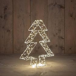 Foto van Anna'ss collection - metal 36 cmx7 cm 3d tree white with 300led warm white