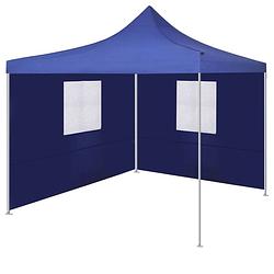 Foto van Vidaxl vouwtent met 2 wanden 3x3 m blauw