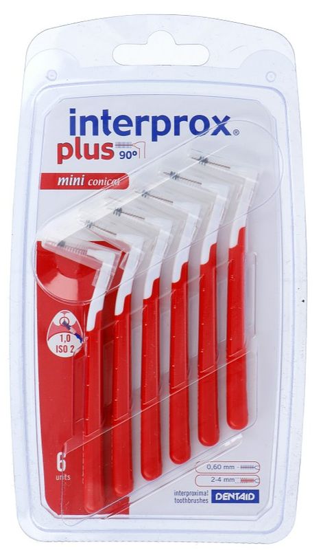 Foto van Interprox ragers plus mini conical 2-4mm rood 6st