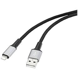 Foto van Renkforce apple ipad/iphone/ipod aansluitkabel [1x usb-a 2.0 stekker - 1x apple dock-stekker lightning] 1.00 m zwart