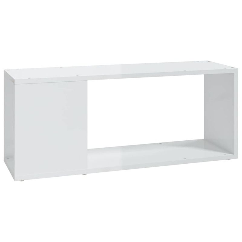 Foto van Vidaxl tv-meubel 80x24x32 cm spaanplaat hoogglans wit