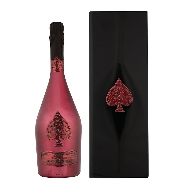 Foto van Armand de brignac demi sec + wooden gb 75cl wijn + giftbox