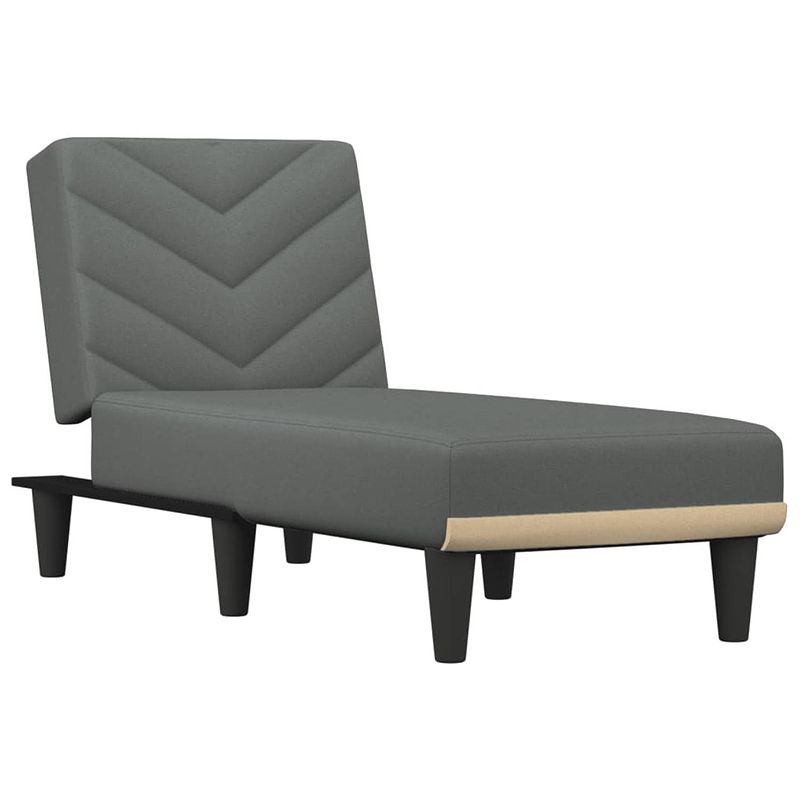 Foto van The living store verstelbare chaise longue - multifunctioneel - donkergrijs - 55x140x70cm - ademend materiaal - stevig