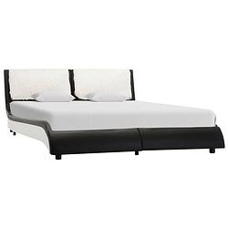 Foto van The living store bedframe - elegant - slaapkamer - 229x130x68 cm - zwart/wit