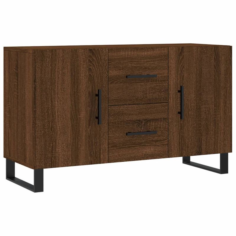 Foto van Vidaxl dressoir 100x36x60 cm bewerkt hout bruineikenkleurig