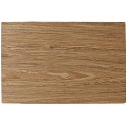 Foto van 6x rechthoekige onderzetters/placemats voor borden bruin hout print 29 x 44 cm - placemats