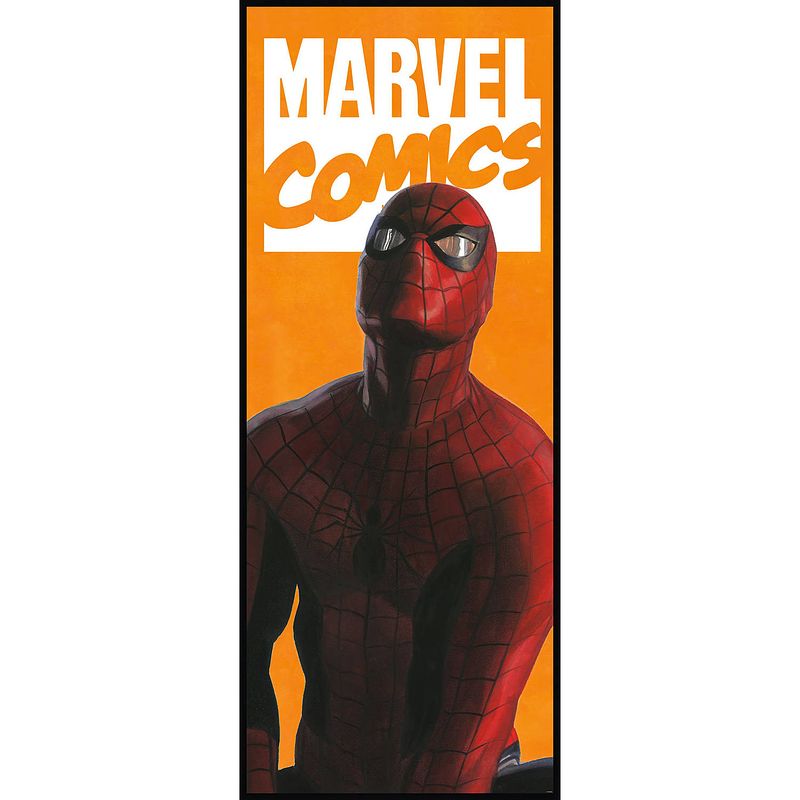 Foto van Komar spider-man comic vlies fotobehang 100x250cm 2-banen