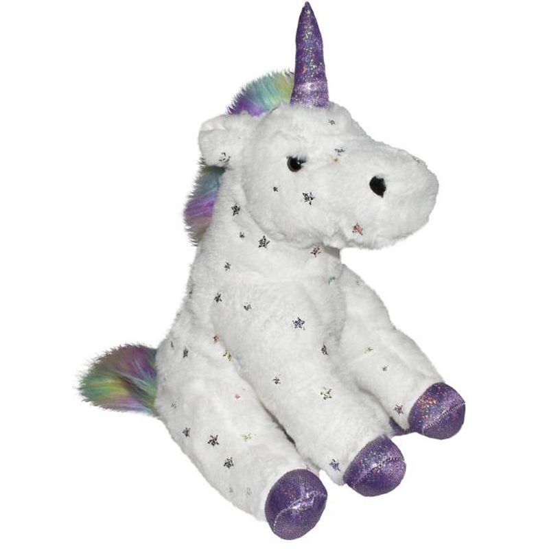 Foto van Wild republic knuffel unicorn junior 23 cm pluche wit/paars