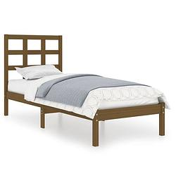 Foto van Vidaxl bedframe massief hout honingbruin 90x200 cm