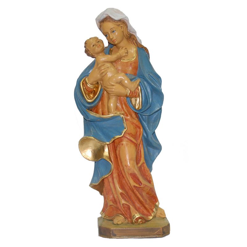 Foto van Maria met kindje jezus figuur kerstbeeldje 25 cm - kerstbeeldjes