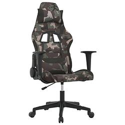 Foto van Vidaxl massage gamestoel stof zwart en camouflage