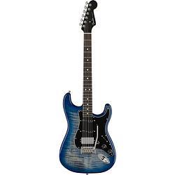 Foto van Fender limited edition american ultra stratocaster hss eb denim burst elektrische gitaar met koffer