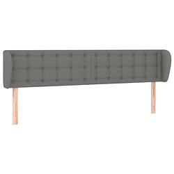 Foto van The living store hoofdsteun - bedaccessoire - 183x16x78/88 cm - donkergrijs