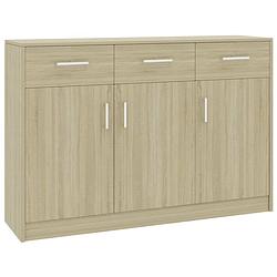 Foto van Vidaxl dressoir 110x30x75 cm spaanplaat sonoma eikenkleurig