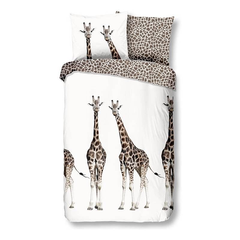 Foto van Good morning giraffe dekbedovertrek - katoen - peuter (120x150 cm + 1 sloop) - ecru