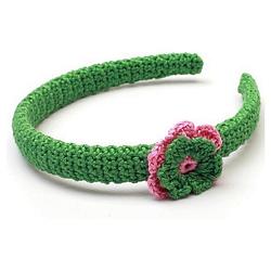 Foto van Naturezoo haarband bloem groen/roze