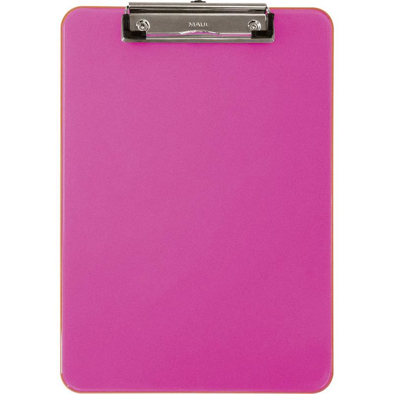 Foto van Maul klembord 2340621 roze (transparant) (b x h x d) 226 x 318 x 15 mm