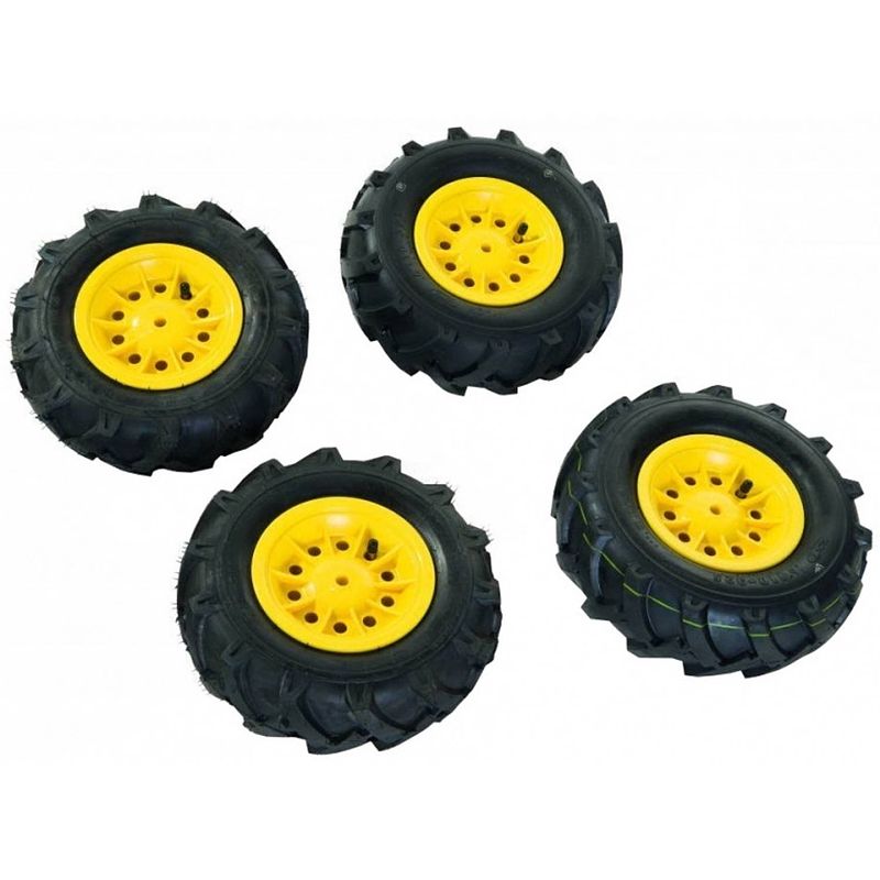 Foto van Rolly toys luchtbanden rollyfarmtrac/rollyjunior zw/ge 4 stuks