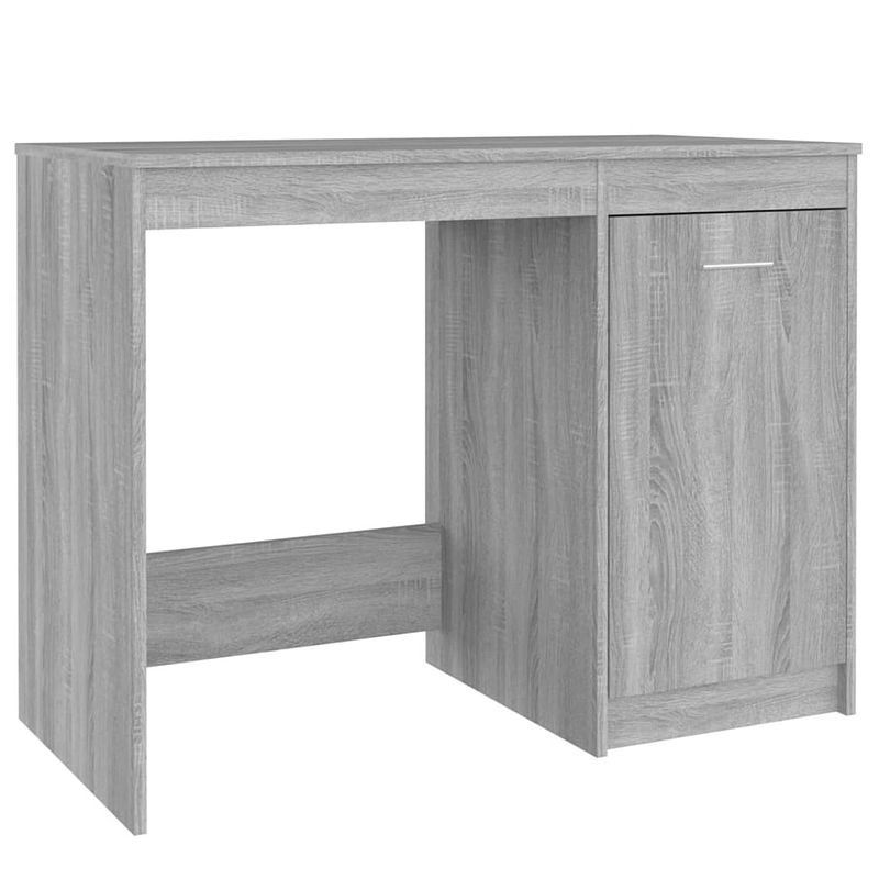 Foto van Vidaxl bureau 100x50x76 cm bewerkt hout grijs sonoma eikenkleurig