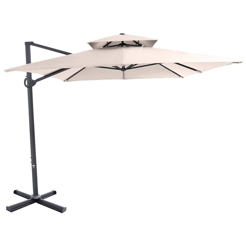 Foto van Sorara® roma classic zweefparasol 270 x 360 cm zand