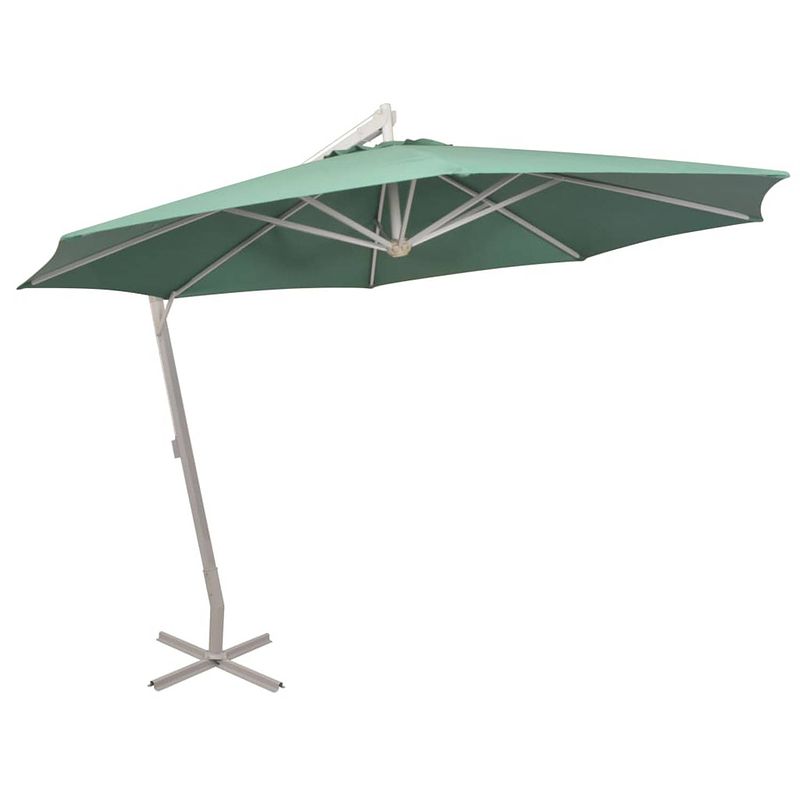 Foto van Vidaxl zweefparasol met aluminium paal 350 cm groen