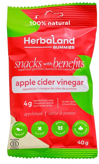 Foto van Herbaland gummies apple cider vinegar