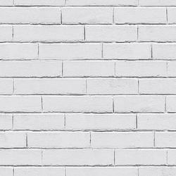 Foto van Good vibes behang brick wall grijs