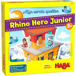 Foto van Haba spel mijn eerste spellen rhino hero junior (nl) karton/hout 18-delig