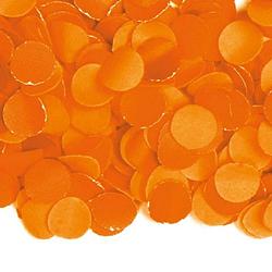 Foto van 3x zakjes van 100 gram party confetti kleur oranje - confetti