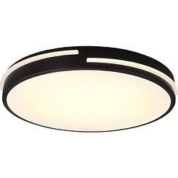 Foto van Led plafondlamp - plafondverlichting - trion tocomo - 24w - dimbaar - aanpasbare kleur - afstandsbediening - rond - mat