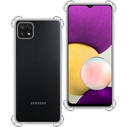 Foto van Basey samsung galaxy a22 4g hoesje siliconen shock proof hoes case cover - transparant