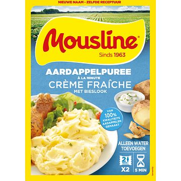 Foto van Mousline aardappelpuree creme fraiche met bieslook 186g bij jumbo